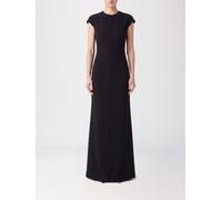 JIL SANDER Long Virgin Wool Dress with Short Sleeves and Back Slit - Size: 38 - female