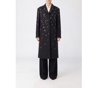 JIL SANDER Long Wool Coat with Crystal and Sequin Embroidery - Size: 42 - female