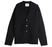 Jil Sander Men's Boiled Wool Cardigan Black