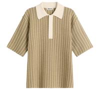 Jil Sander Men's Cotton Bi-Colour Net Stitch Polo Deer IT 50