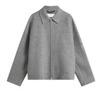 Jil Sander Men's Double Face Wool Zip Through Jacket Pebble