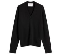 Jil Sander Men's Wool Cashmere V-Neck Jumper Black