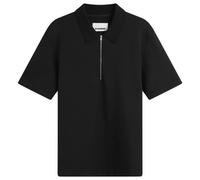 Jil Sander Men's Zip Short Sleeve Polo Black IT 48