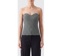 JIL SANDER Off-the-Shoulder Virgin Wool Corset Top with Sweetheart Neckline - Size: 42 - female