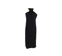 Jil Sander Preloved Beaded Strap Halter Dress In Black Cotton