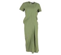 Jil Sander Preloved Gathered Shift Dress In Green Polyester