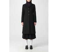 JIL SANDER Single-Breasted Long Virgin Wool Coat with Lapel Collar - Size: 42 - female