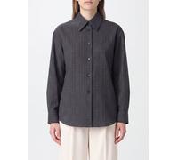 JIL SANDER Striped Cotton Regular Fit Shirt with French Collar - Size: 40 - female