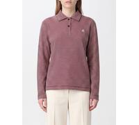 JIL SANDER Striped Long-Sleeved Cotton Polo Shirt with Embroidered Logo on Collar - Size: 40 - female