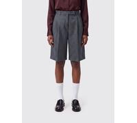 JIL SANDER Striped Wide-Leg Linen and Cotton Tailored Bermuda Shorts - Size: 36 - female