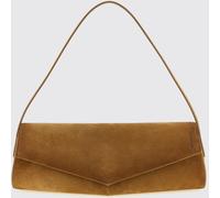 JIL SANDER Suede Calfskin Shoulder Bag with a Flared Rectangular Shape