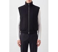 JIL SANDER Virgin Wool Bomber Waistcoat with High Neck and Zip Closure - Size: 50 - male