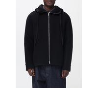 JIL SANDER Virgin Wool Hooded Sweatshirt with Zip Closure - Size: 46 - male