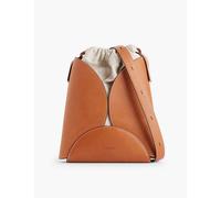 Jil Sander Womens Tan Curve Leather Cross-body Bag 1size