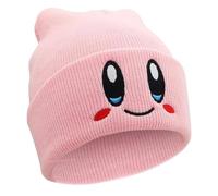 JILANI HANDICRAFT - Kirby Beanie Adult Size Anime Hat Accessory Kawaii, Medium-Large, Pink, M