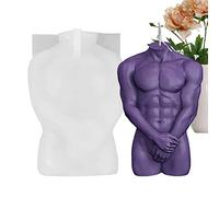 Jildouf Men Body Silicone Mould, 3D Body Shape Silicone Mould, Nude Shy Women Men Body Shape Candle Mold, Female Male Mold