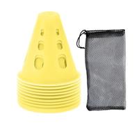 jileijar 20 PCS Mini Windproof Slalom Cones 3 Inch Plastic Sports Cones with Hole for Kid Adult Skate Practice Sport Training Agility Marker
