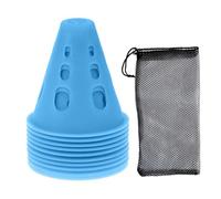 jileijar 20 PCS Mini Windproof Slalom Cones 3 Inch Plastic Sports Cones with Hole for Kid Adult Skate Practice Sport Training Agility Marker