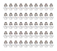 jileijar 50 PCS Mini Jesus Figures, Jesus Loves You Bulk Tiny J-esus Toys, Cute Doll to Hide and Seek Church Favors for Sunday School Baptism Activities Party Supplies