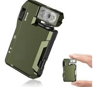 jileijar EDC Flashlight, 400 Lumens Rechargeable EDC Flashlight with 180° Rotation, Portable Flat Pocket Flashlights Dual Light Sources Mini Flashlight with RGB Light Magnetic Keychain
