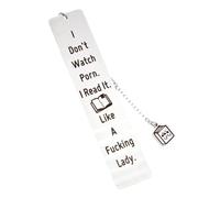 jileijar Funny Bookmarks for Women, I Don't Watch Porn. I Read it Like a Fucking Lady Bookmark, Stainless Steel Bookmark Keepsakes Present for Book Lovers Bookworm