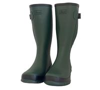 Jileon Wide Calf Durable Rubber Wellies for Women - up to 49cm Calf - Standard Ankle Width (Green 8)