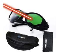 JILERWEAR Professional Laser Safety Glasses for 190nm-490nm Wavelength Violet/Blue/Red Laser Protection, UV Protection, Adjustable, Flexible, Green