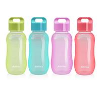 JILIGUALA Plastic Coffee Travel Mugs Water Bottle Sports Water Bottle Cup for Milk, Coffee, Tea, Juice Size 350ml (12oz), Pack Of 4