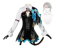 Jilija Lynette Cosplay Costume Game Uniform Dresses Full Set Halloween Carnival Theme Party Dress Up Suit with Wig for Women Girls