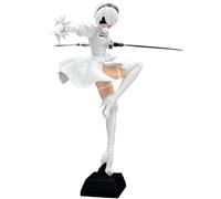 Jilijia 2B Action Figure, 24cm 2Bautomatare Anime Figure 2Byorha No.2 Type B Standing Pose PVC Statue Sword Fighting Model Handmade Collectible Gifts