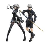 Jilijia 2PCS Anime 2B & 9S Figure No.2 Type B Figures Statue Automata 2B & Yorha 9S Action Figure Game Character Model Desktop Ornament Gifts for Anime Fans