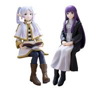 Jilijia 2pcs Frieren: Beyond Journey's End Figure, Frieren Fern Anime Action Figure PVC Cartoon Statue Model Desktop Decorate Ornaments 15CM