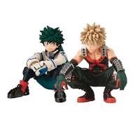 Jilijia 2Pcs MHA Figures, Anime Characters Bakugou Katsuki Midoriya Izuku Action Figures Sitting Position Model 10CM PVC Collection Statue Desktop Decoration Collection Gifts