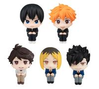 Jilijia 5Pcs Haikyuu!!! Anime Figure Hinata Shoyo Tobio Kageyama Figure Sitting Position Model 10.5CM Cake Decoration Gifts for Fans