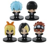 Jilijia 5PCS/Set Anime Mashle: Magic and Muscles Action Figure Mash Burnedead/Lemon Irvine Q version Figures Statue Model Collectibles Figurine