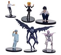 Jilijia 6Pcs DEATH NOTE Character Model Light Yagami/Misa Amane/Ryuk Figure PP Bag Ornaments Suitable for Home Decoration Cake Topper (PVC, 8-16CM)