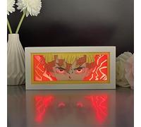 Jilijia Agatsuma Zen'itsu Anime 3D Paper Sculptures Light Box 16 Color Remote Control LED Night Light Table Lamp for Bedroom Decoration Gifts