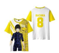 Jilijia Anime Blue Lock T Shirts Chigiri Hyoma Cosplay Costume Anime Game Seishiro Nagi Loose T Shirt Isagi Yoichi Halloween Outfit Casual Short Sleeve Loose Sports Tshirt