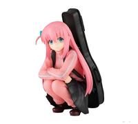 Jilijia Anime Bocchi The Rock Figure Statue Gotō Hitori Squatting Position Character Model PVC Q Version Anime Action Figurine Collectable Gifts 8CM