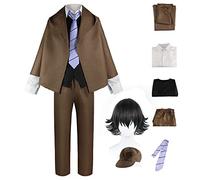 Jilijia Anime Bungo Stray Dogs Cosplay Costume Ranpo Edogawa/Yosano Akiko/Dazai Osamu Cosplay Costume BSD Halloween Outfits with Wig Carnival Cosplay Fancy Dress