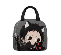 Jilijia Anime Bungo Stray Dogs Lunch Bag Portable Leakproof Food Drink Cooler Bag for Kids Adult Pack Lunch Box for Work School Picnic Camping