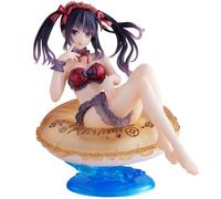 Jilijia Anime Date A Live Figure Tokisaki Kurumi Action Figure Summer Swimsuit Edition Model PVC Anime Statue Desktop Decoration Birthday Gifts for Fans 10cm