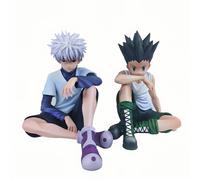 Jilijia Anime Gon Freecss Figures Killua Figure Gon and Killua Figure Statues PVC Anime Gon sitting figure Killua Sitting Figure Action Figures