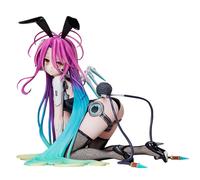 Jilijia Anime NO GAME NO LIFE Figure Schwi Dola Action Figurine 16CM PVC Black Silk Bunny Girl Kneeling Model Statue Home Desktop Ornaments Gifts