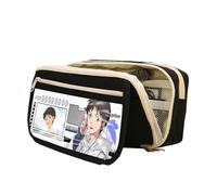 Jilijia Ayanami Rei Pencil Case for Boys and Girls, Large Capacity Anime Pen Pouch, Asuka Langley Soryu/Nagisa Kaworu Cartoon Zipped Stationary Bag School Gifts for Teens Students