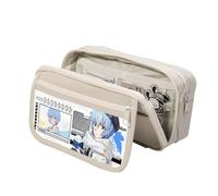Jilijia Ayanami Rei Pencil Case for Boys and Girls, Large Capacity Anime Pen Pouch, Asuka Langley Soryu/Nagisa Kaworu Cartoon Zipped Stationary Bag School Gifts for Teens Students