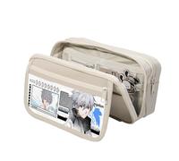 Jilijia Ayanami Rei Pencil Case for Boys and Girls, Large Capacity Anime Pen Pouch, Asuka Langley Soryu/Nagisa Kaworu Cartoon Zipped Stationary Bag School Gifts for Teens Students