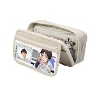 Jilijia Ayanami Rei Pencil Case for Boys and Girls, Large Capacity Anime Pen Pouch, Asuka Langley Soryu/Nagisa Kaworu Cartoon Zipped Stationary Bag School Gifts for Teens Students