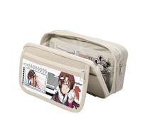 Jilijia Ayanami Rei Pencil Case for Boys and Girls, Large Capacity Anime Pen Pouch, Asuka Langley Soryu/Nagisa Kaworu Cartoon Zipped Stationary Bag School Gifts for Teens Students