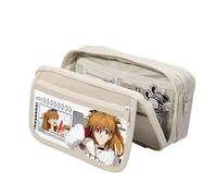 Jilijia Ayanami Rei Pencil Case for Boys and Girls, Large Capacity Anime Pen Pouch, Asuka Langley Soryu/Nagisa Kaworu Cartoon Zipped Stationary Bag School Gifts for Teens Students